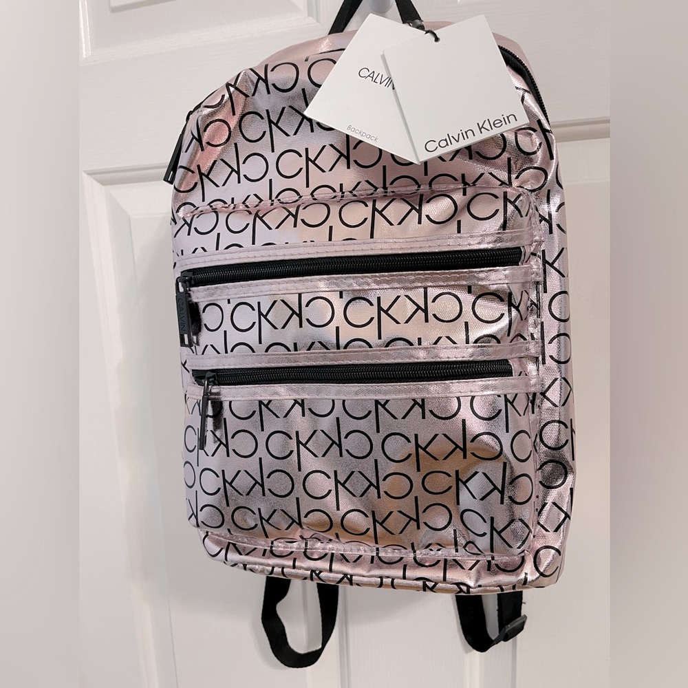 Calvin Klein Shiny Pink Backpack- Brand New! Stylish, Roomy & Cute!